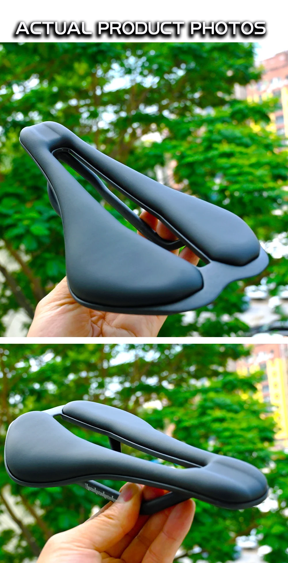 GOLDIX Rennradsattel 3D-Druck Ultraleichte Carbonfaser-Basisplatte und TPU-Druck Vorderseite / EVA-Leder-Optionen – Detail 9