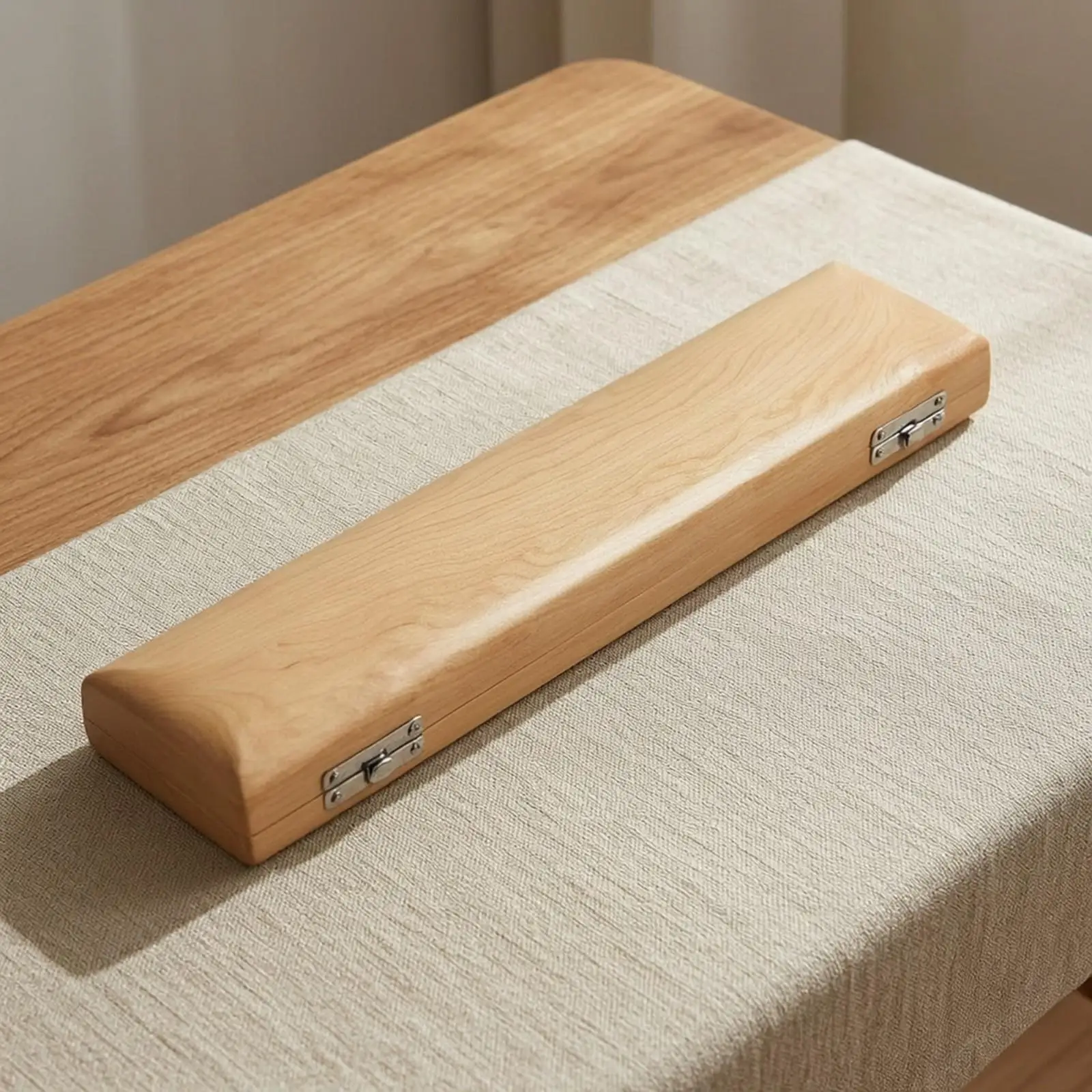 Protective Hard Flute Case for Rehearsal Performance Solid Wood Frame Soft Polyester Cushion for Flute Instrument