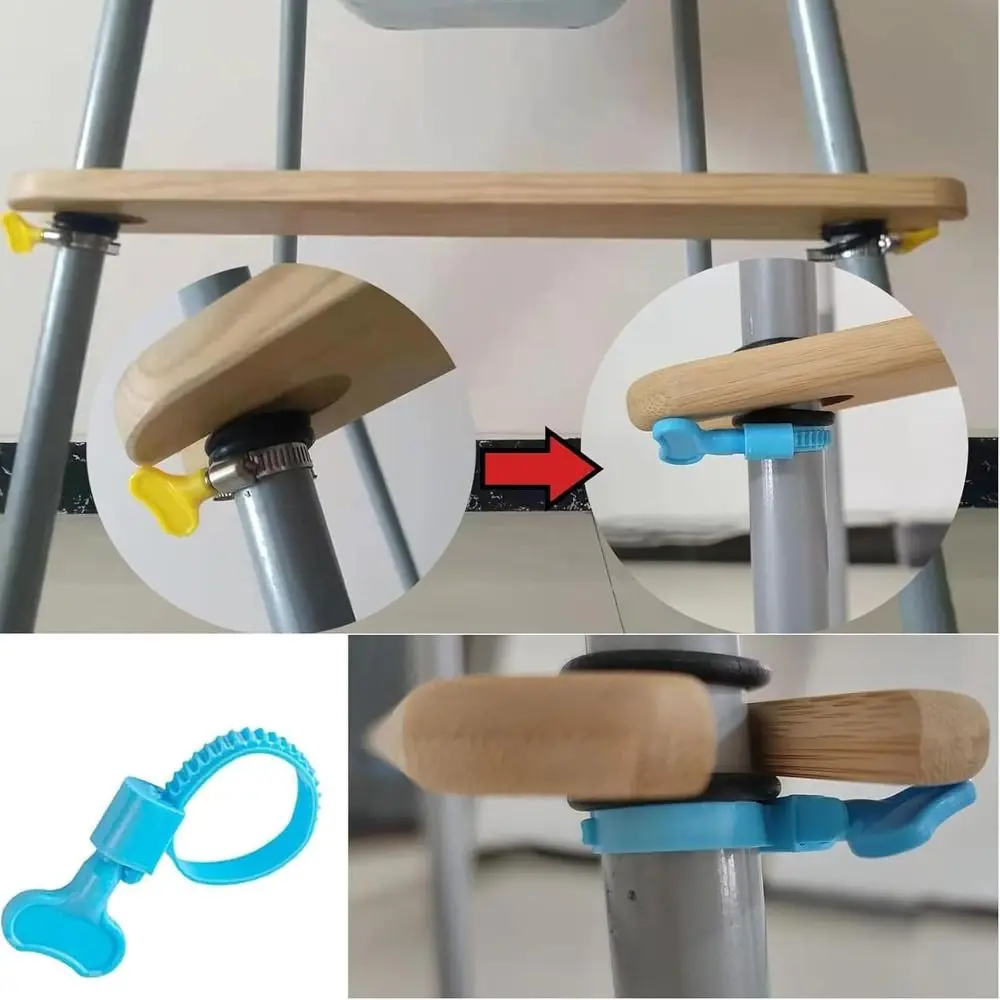 Natural Bamboo Wooden High Chair Footrest Universal Adjustable Toddler Chair Footrest 50cm Baby Highchairs Pedal