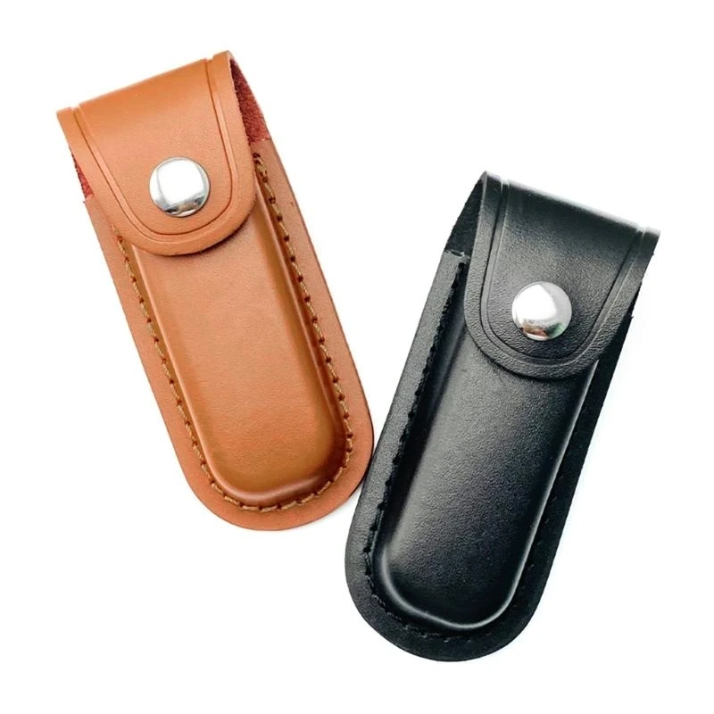 Portable Folding Knife Storage Sheath Pouches with Belt Loop Leathers