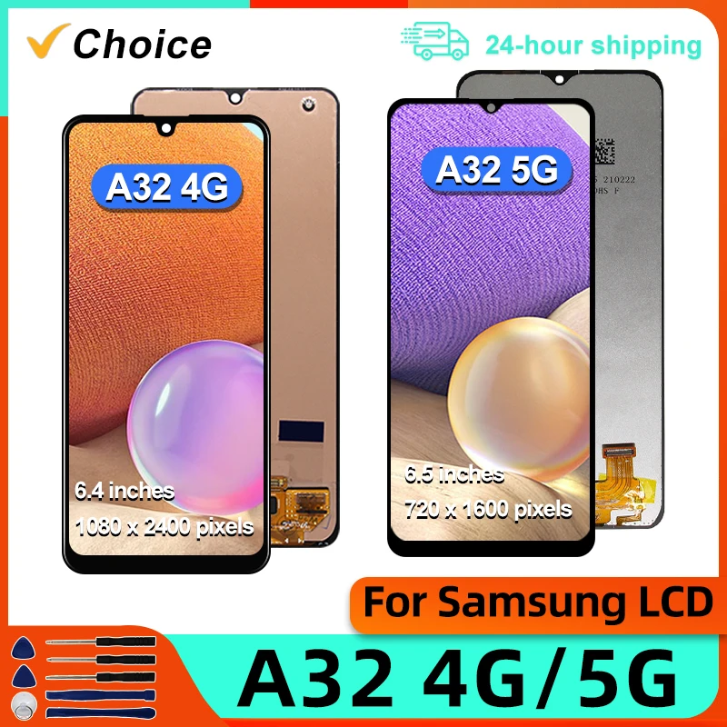 SUPER AMOLED For Samsung Galaxy A32 4G A325F Display For Samsung Galaxy A32 5G Touch Screen Digitizer Display Replacement Parts