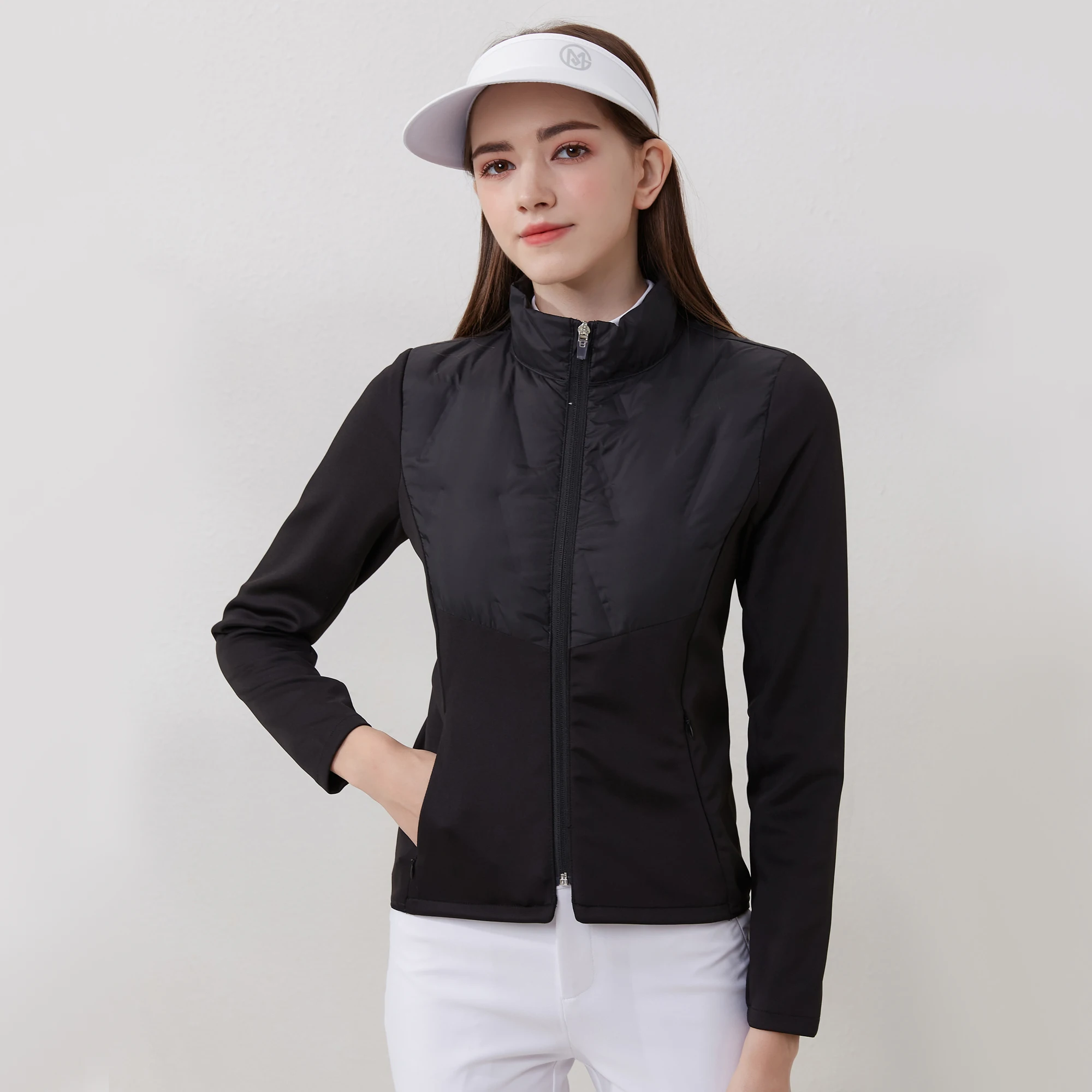 Golfist Spring and Winter Golf Women Short Down Coat Mandarin Collar Warmth Slim Fit  Sports Causal Coat Fashion Female Clothes