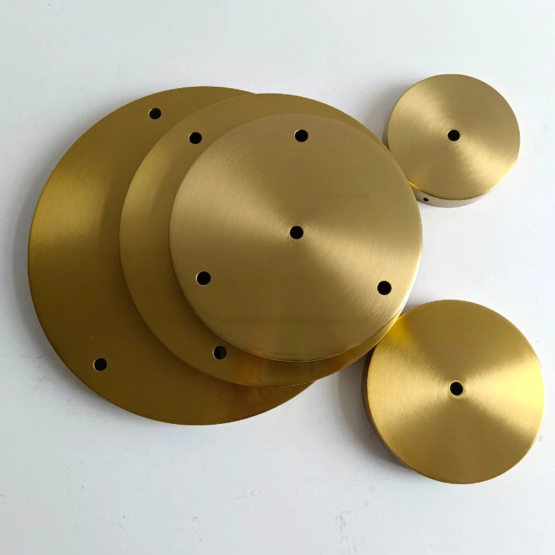 Brass Gold Ceiling Plate Wall Sconce Mount LED Base Vintage Pendant Lamp Disc Base Ceiling Canopy