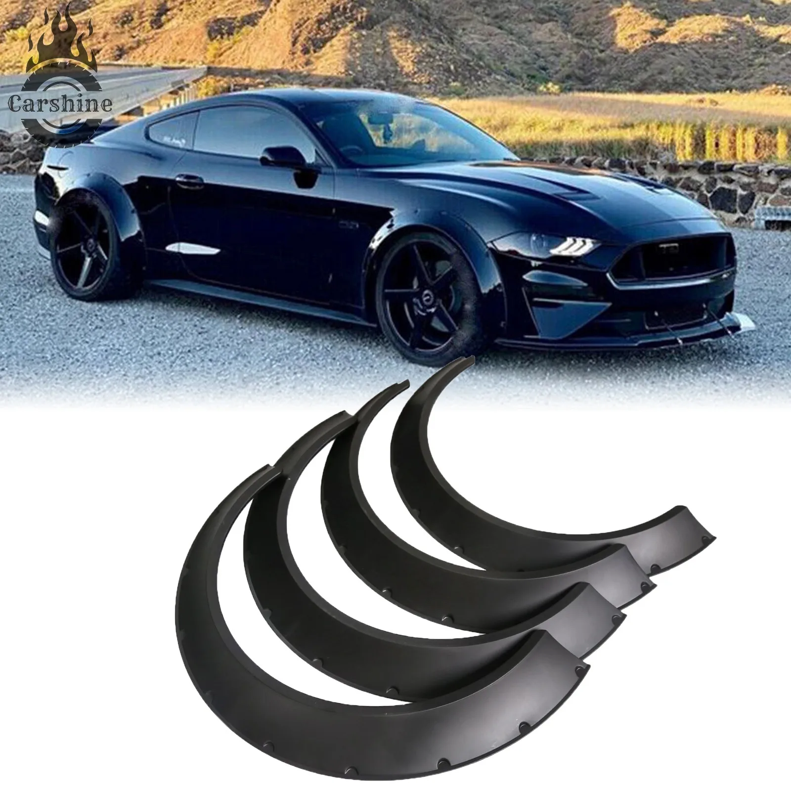 

4Pcs Car Flexible Fender Flares Wide Body Wheel Arches Kit For E30 E32 E34 E36