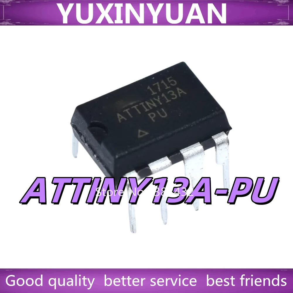 5/PCS New Original ATTINY13A-PU 12-8PC 45-20PU DIP8 microcontroller chip In Stock
