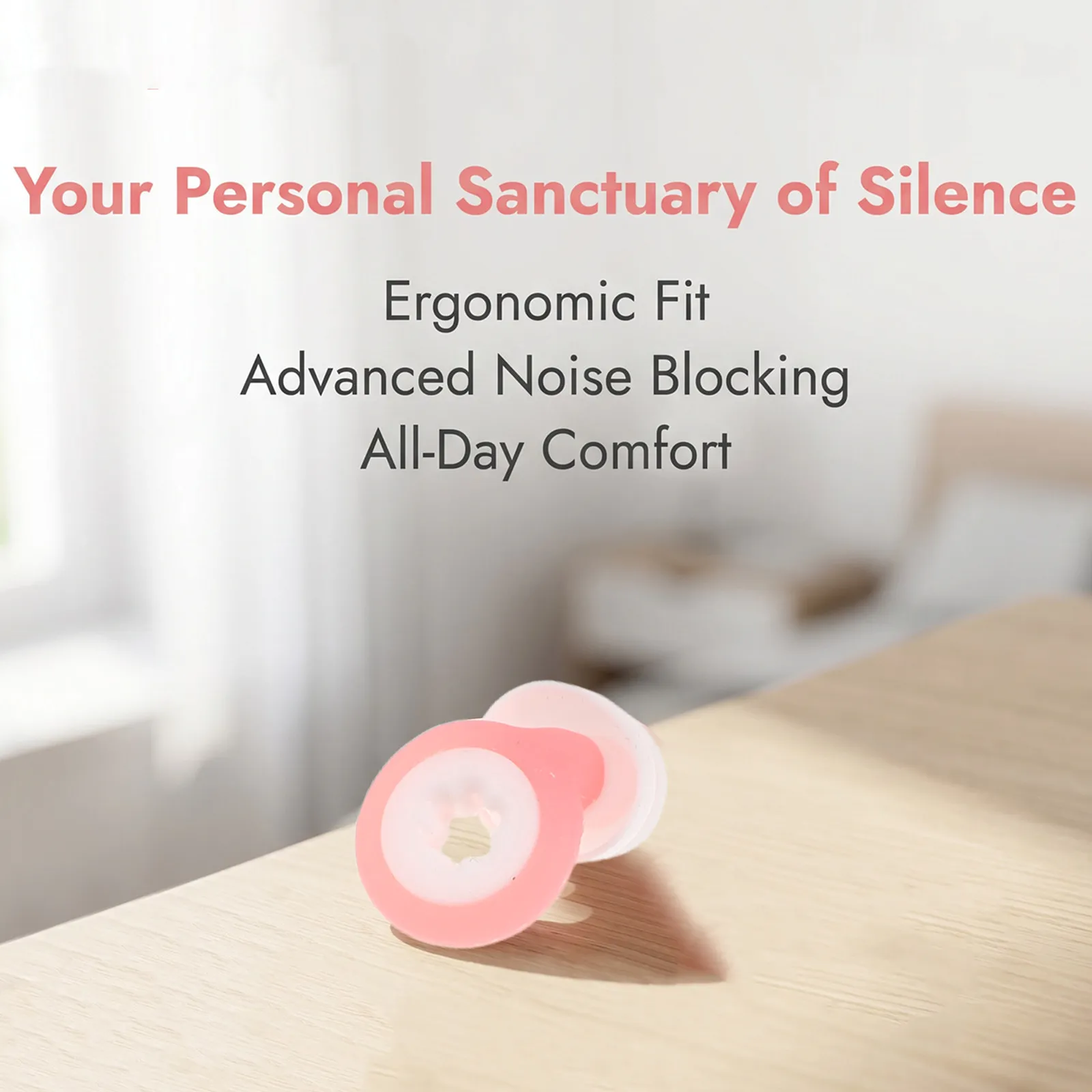 4Sets Silicone Noise Cancelling Ear Plugs for Sleep Work Study Travel Soft Waterproof Reusable Earplugs with Multiple Ear Tips