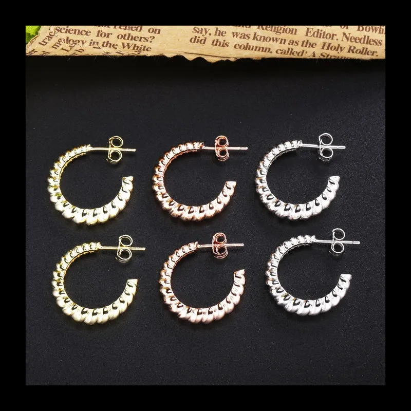 

Wind Twist Earrings Simple Temperament Versatile Design Sense Earrings Fashion Earrings Cold Wind Earrings