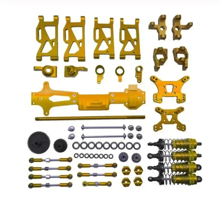 WLtoys 144001 RC Car Metal Upgrade Spare Parts Swing Arm Steering Cup Rear Wheel Base Second Floor Drive Shaft Reduction Gear