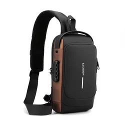 Crossbody Bag Men's 2024 Trendy Brand Fashion Breast Bag Tooling Locomotive Backpack Trendy Sports Waterproof Shoulder Bag