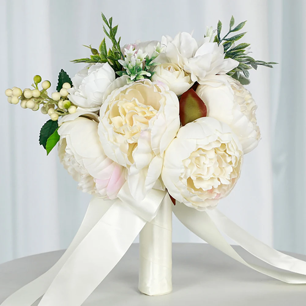 

Artificial peony Bride Bouquets for wedding Ceremony Anniversary Homecoming, Valentine's Day gift
