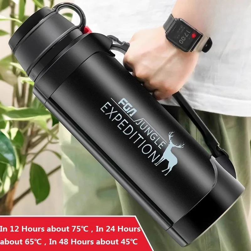 

Stainless Steel Big Capacity Thermos Bottle 1L/2L /3L/ Outdoor Travel Coffee Mugs Thermal Vaccum Water Bottle Thermal Mug