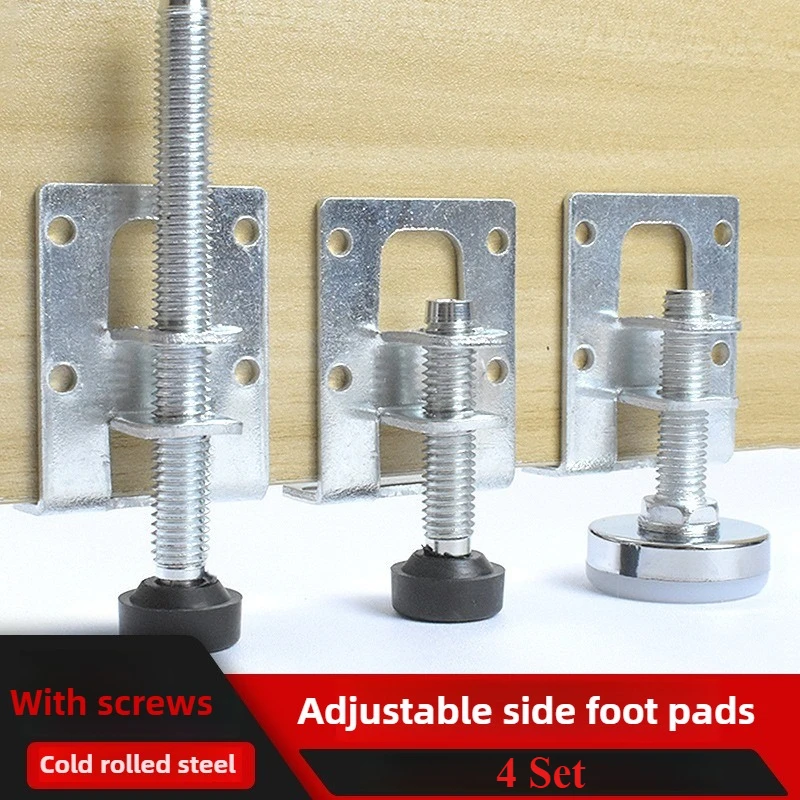 

4 Set Leveler Feet Sofa Legs Table Leg Extenders Steel Desk Leg Riser Portable Leveling Foot for Kitchen Home Bedroom Couch Desk
