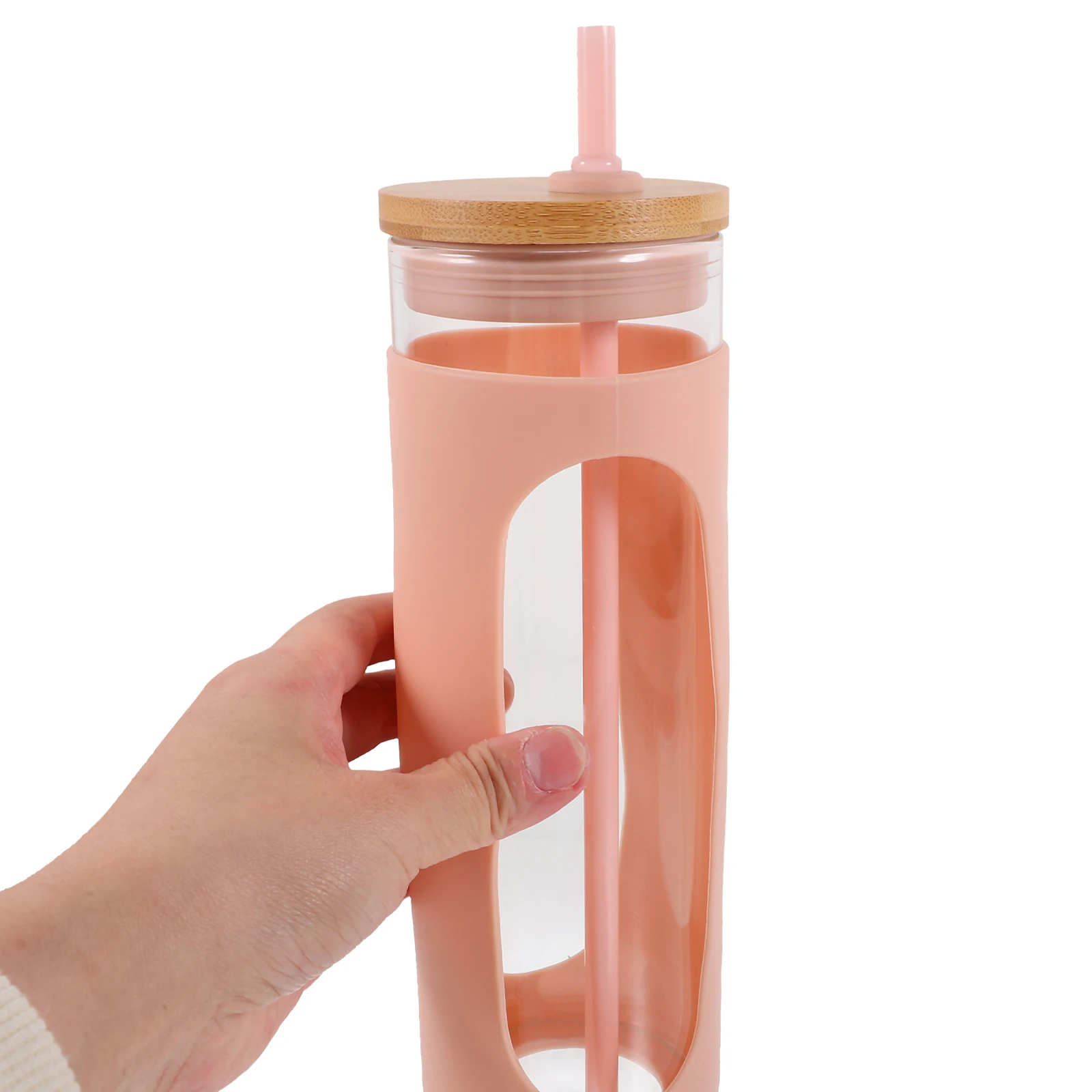 

1Set Multifunctional Glass Mug with Lid Straw High Borosilicate for Iced Tea Coffee Juice Water Drinks
