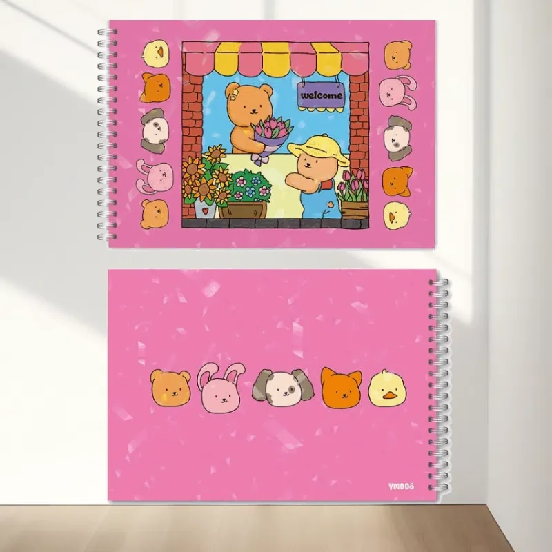 1Pcs Little Bear Graffiti Characters Coloring Book Animal Theme Painting Book Coloring Book For Adults & Teens