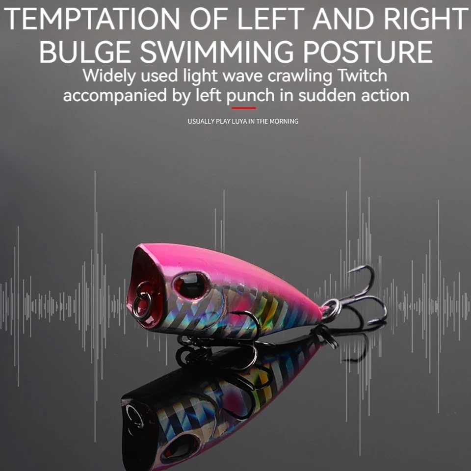 GOBYGO-إغراء صيد بوبر صغير ، تذبذب بلاستيك صلب اصطناعي ، طُعم مياه علوية ، كرنك للسمك ، 40 ، طعم ، g ، 1