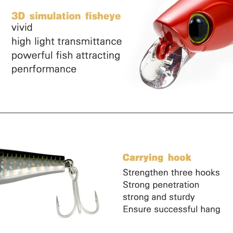 TEKNIK 60mm 10g Kurzlippen-Minnow Angelköder Künstlicher Wobbler Sinkender Pencil-Köder für Barsch Karpfen Ima P-CE 60S Angelzubehör – Detail 3