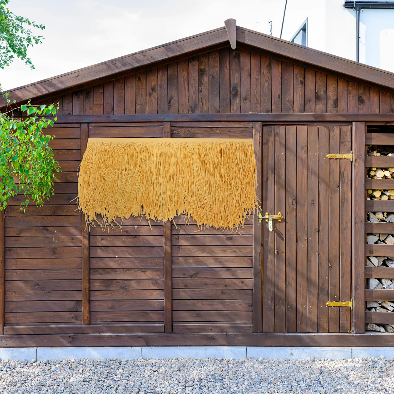 

Garden Party Decorations Artificial Grass Hut Skirting Roof Lawn Straw Thatch Faux Patio Covers