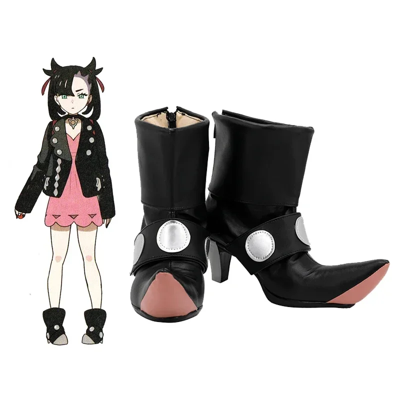 Cosdea Anime Sword/Shield Marnie Cosplay Shoes Boots PU Leather Shoes Halloween Carnival Party Shoes Prop Custom European Size