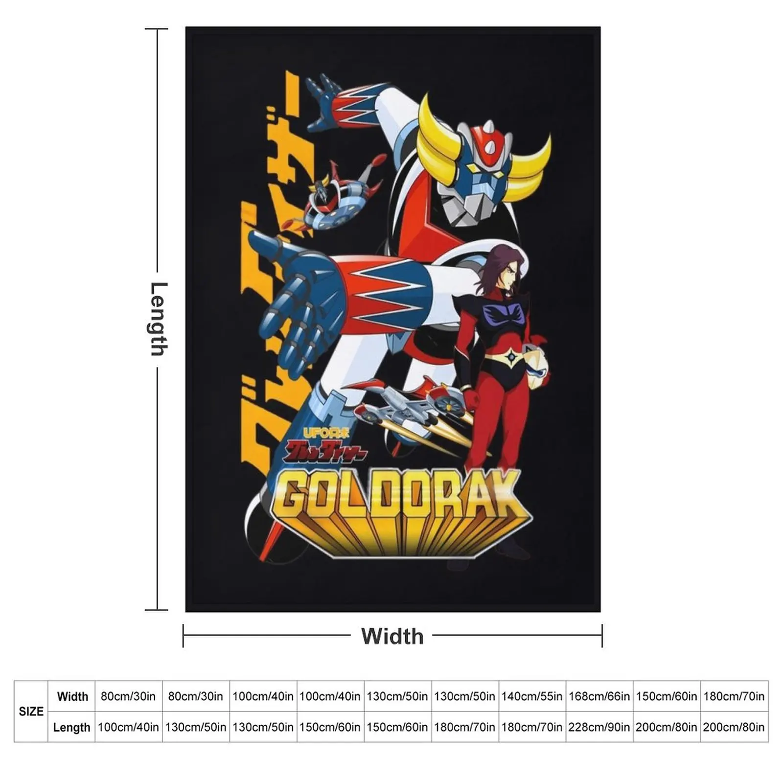 Grendiser aka GOLDORAK + Dukefleed \t Throw Blanket couch cozy soft plush fuzzy picnic outdoor blanket