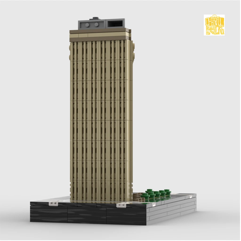 MOC-XM019 1/650 Schaal Flatiron Architectuur Model Met Pdf Tekeningen Bouwstenen Stenen Diy Speelgoed Verjaardag Kerstcadeaus