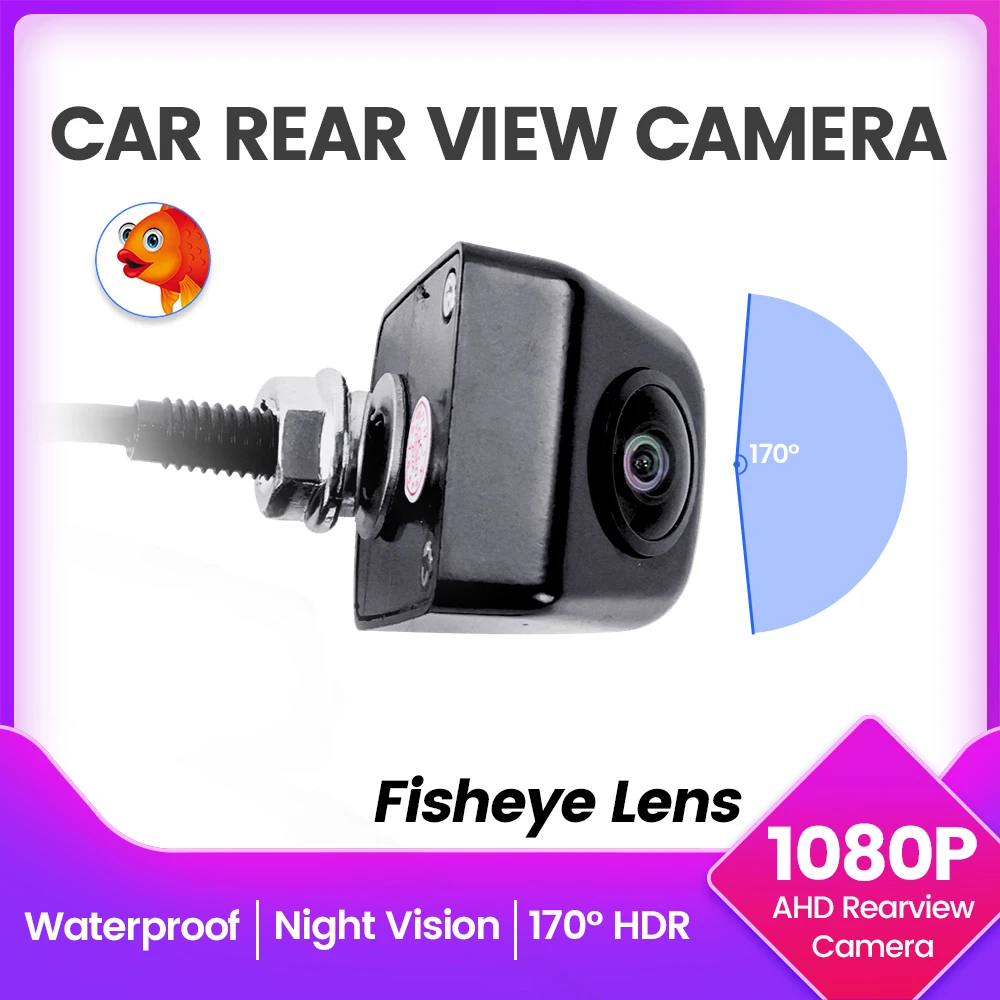 MEKEDE 720/1080P AHD Waterproof Car Rear View Camera Full HD Night Vision 170° Fisheye Vehicle Reversing Camera