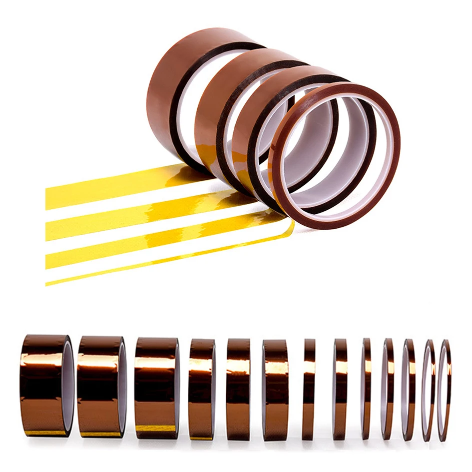 100 Meter 3D Printer Parts High Temperature Resistant Heat BGA Polyimide Insulating Thermal Insulation Adhesive Tape