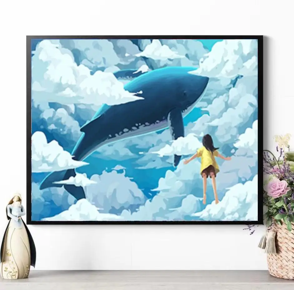 

4898061 Digital oil painting living room decorative painting sofa background wall hanging painting