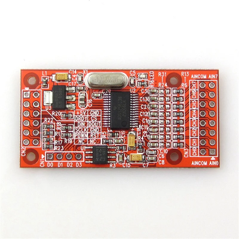 

ADS1256 8-Channel ADC Data Acquisition Module, Gain Programmable SPI Interface, Single 5V Power Supply