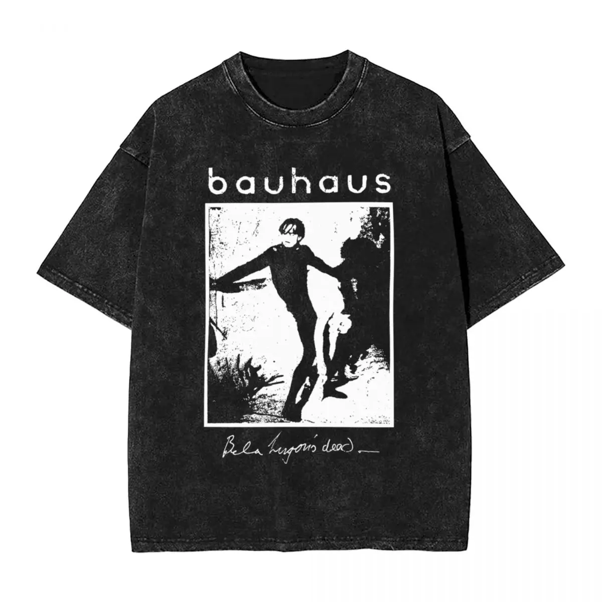 Bauhaus Bela Lugosi's Dead Caligari T Shirt Hip Hop Washed Cotton Oversize T-Shirt Vintage Men Tops Streetwear Summer Tee Shirt