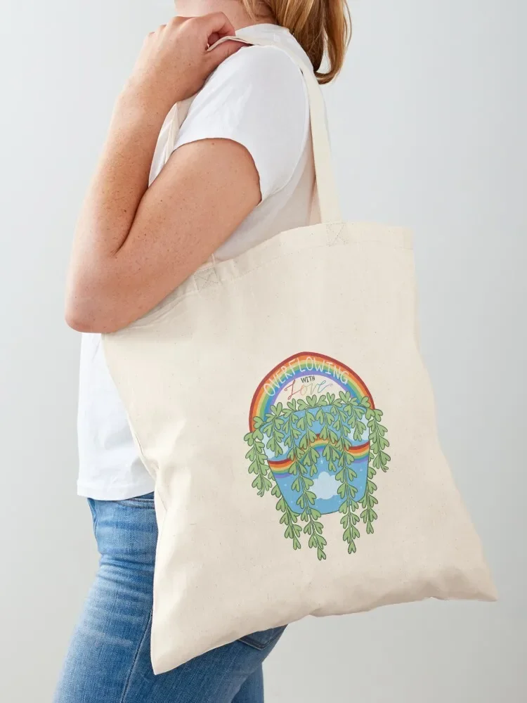 String of hearts proud plant parent Tote Bag tote bag Custom bag canvas shopping cute pouch