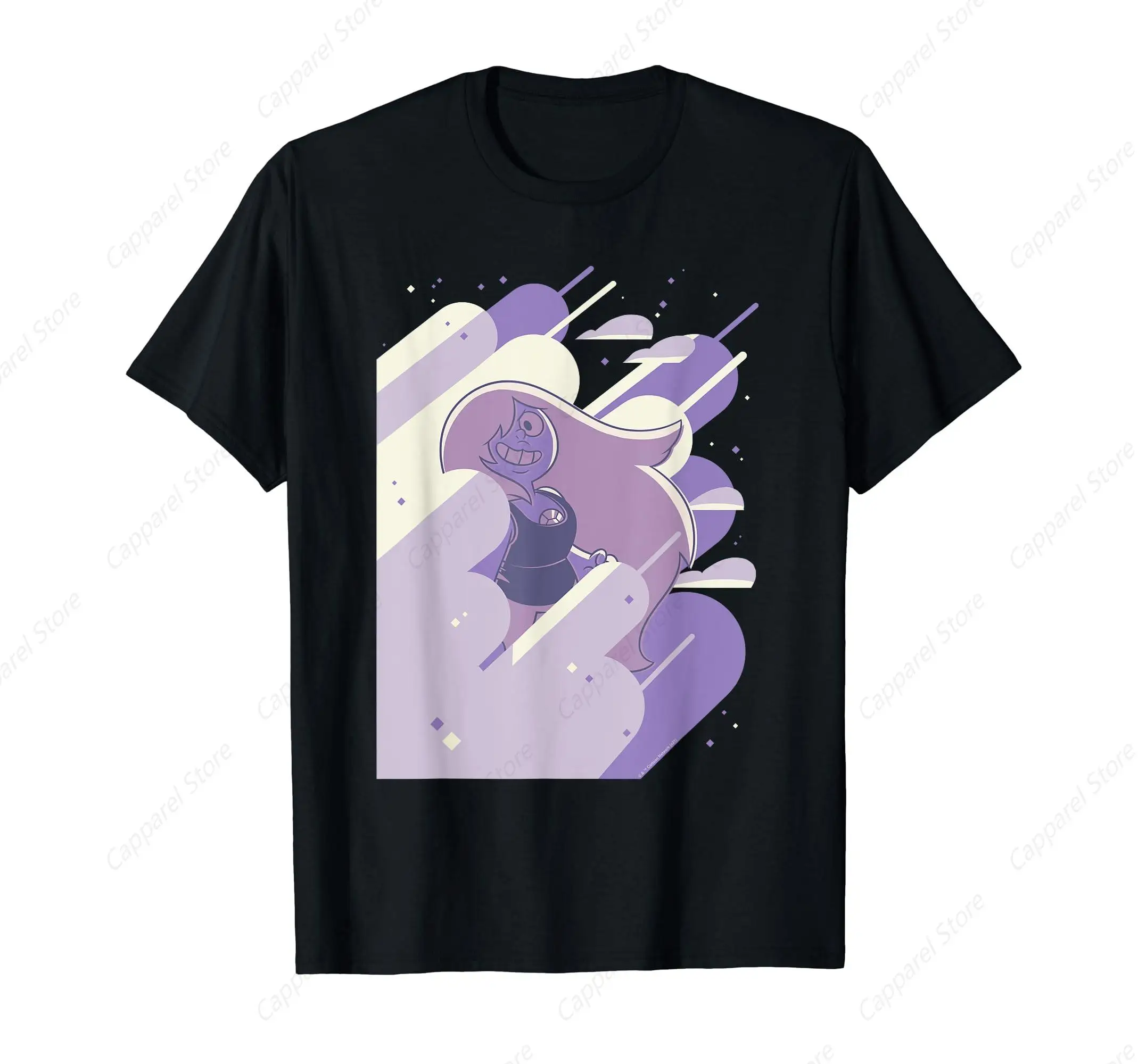 Steven Universe Amethyst Clouds T-Shirt for Men Cotton 100% Summer Tops Women Fashion Casual Short Sleeves