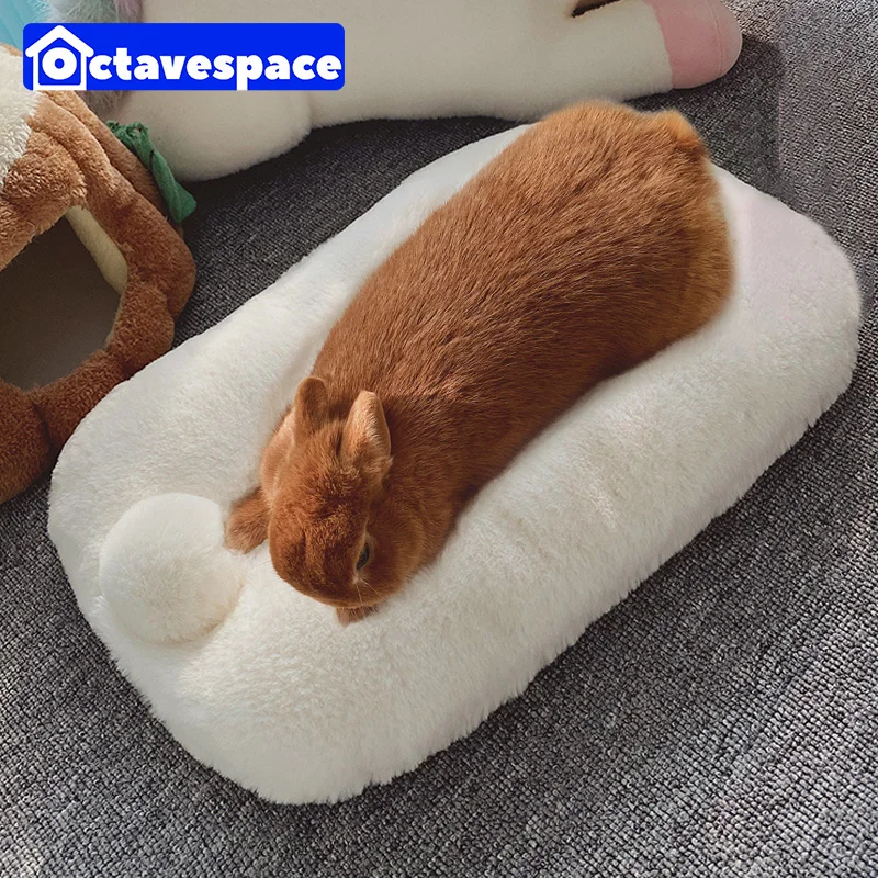 Rabbit Plush Pad Small Pet Nest Rest Blanket Cage Mat Bunny Cushion House Pet Soft Warm Den Sleep Protector Animal Accessories