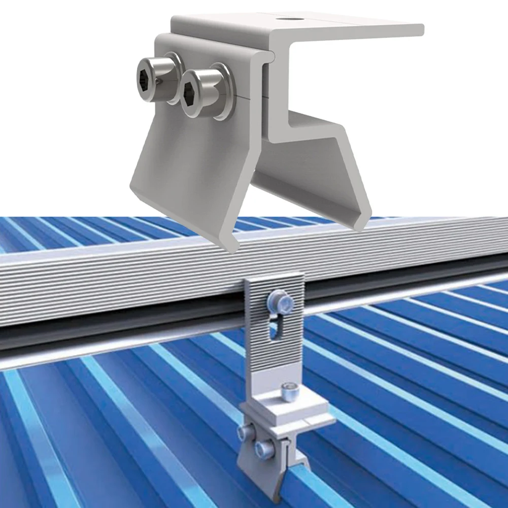 Praktische Klemme Stehende Nahtklemme 1/4 Stück Aluminium Aluminium Stehende Nahtklemme zum Befestigen von Strukturen für Solar