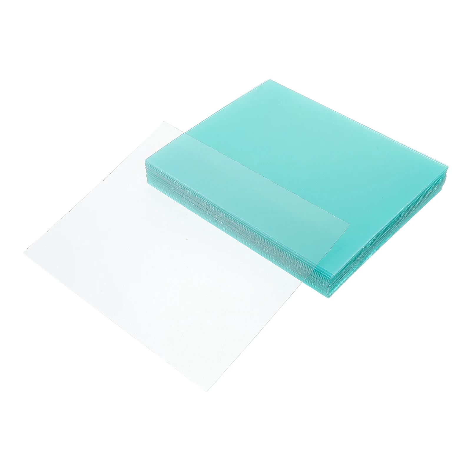 

30pcs Clear Lens Cover Plate Sky Blue Automatic Hood Replacement Welding Mask Protective Sheet Durable PC Material Easy