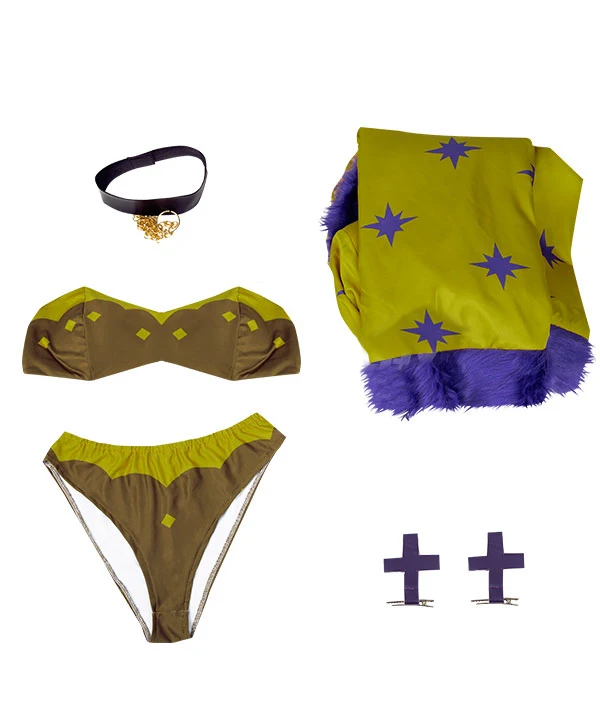 Brandish μ Costume Cosplay Cappotto bikini da donna Vestito sexy da palcoscenico per cosplay di Halloween