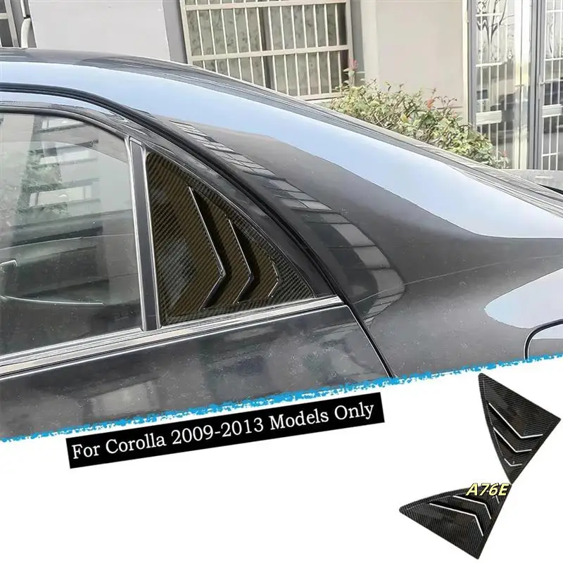 

For Toyota Corolla 2009-2013 Car Rear Louver Window Side Shutter Cover Trim Sticker Vent Scoop Accessories