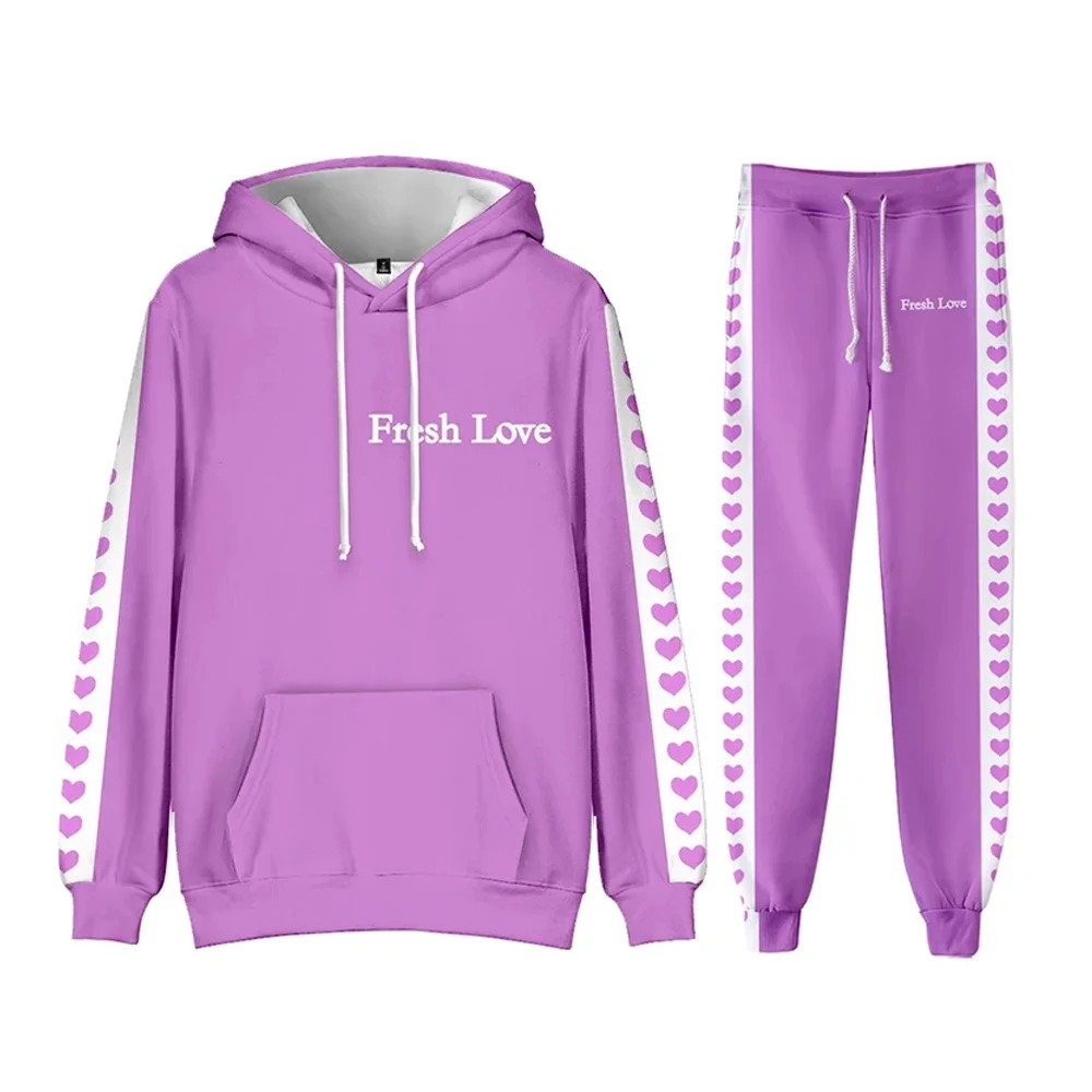 

Sturniolo Triplets Fresh Love Hoodie Jogger Pants Two Piece Set Sweatshirts+Sweatpants 3D Clothing Men Women's Set