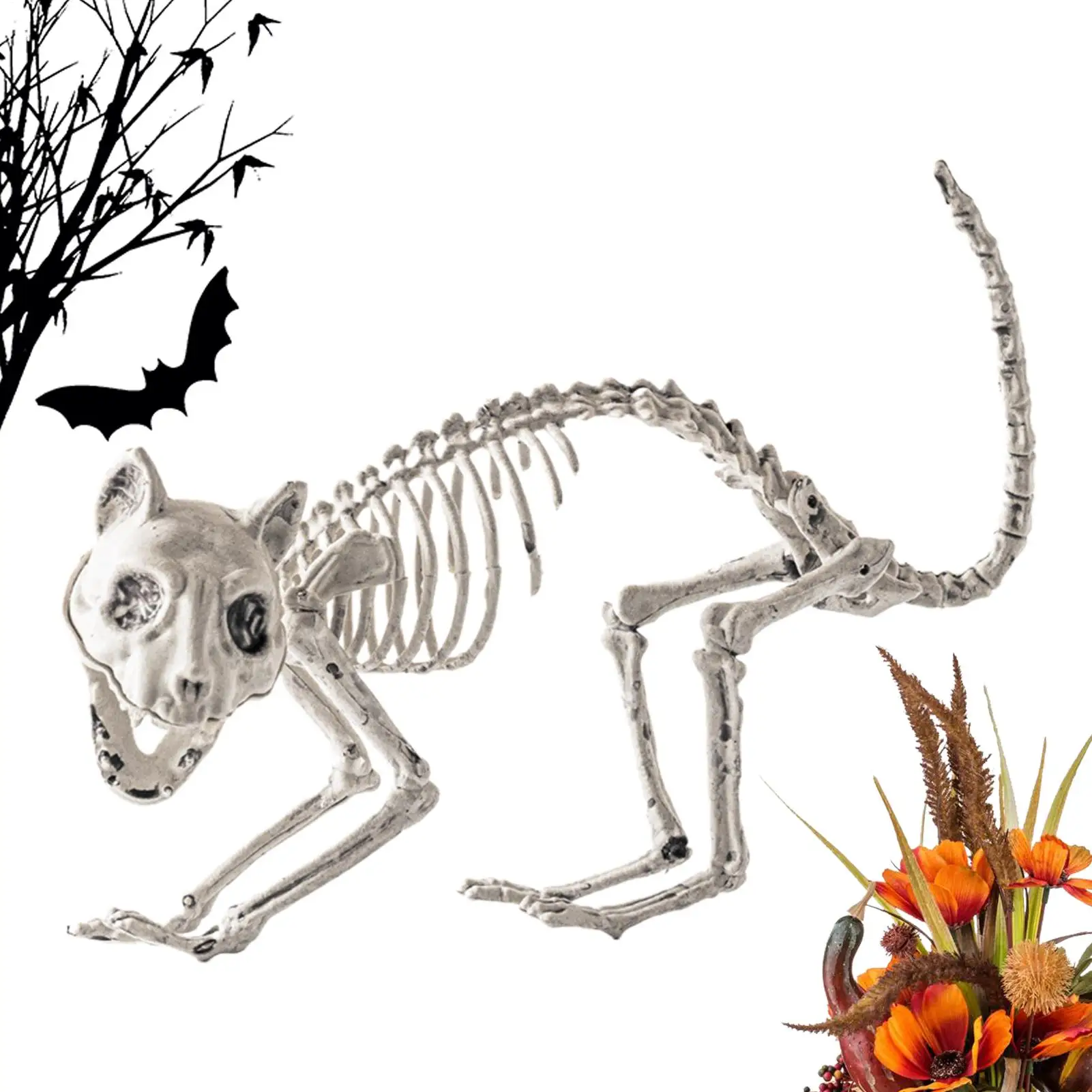 

Скелет, украшение на Хэллоуин, скелет животного, жуткий реалистичный череп, фигурка для кладбища, сцена, патио, лужайка, двор, дом с привидениями