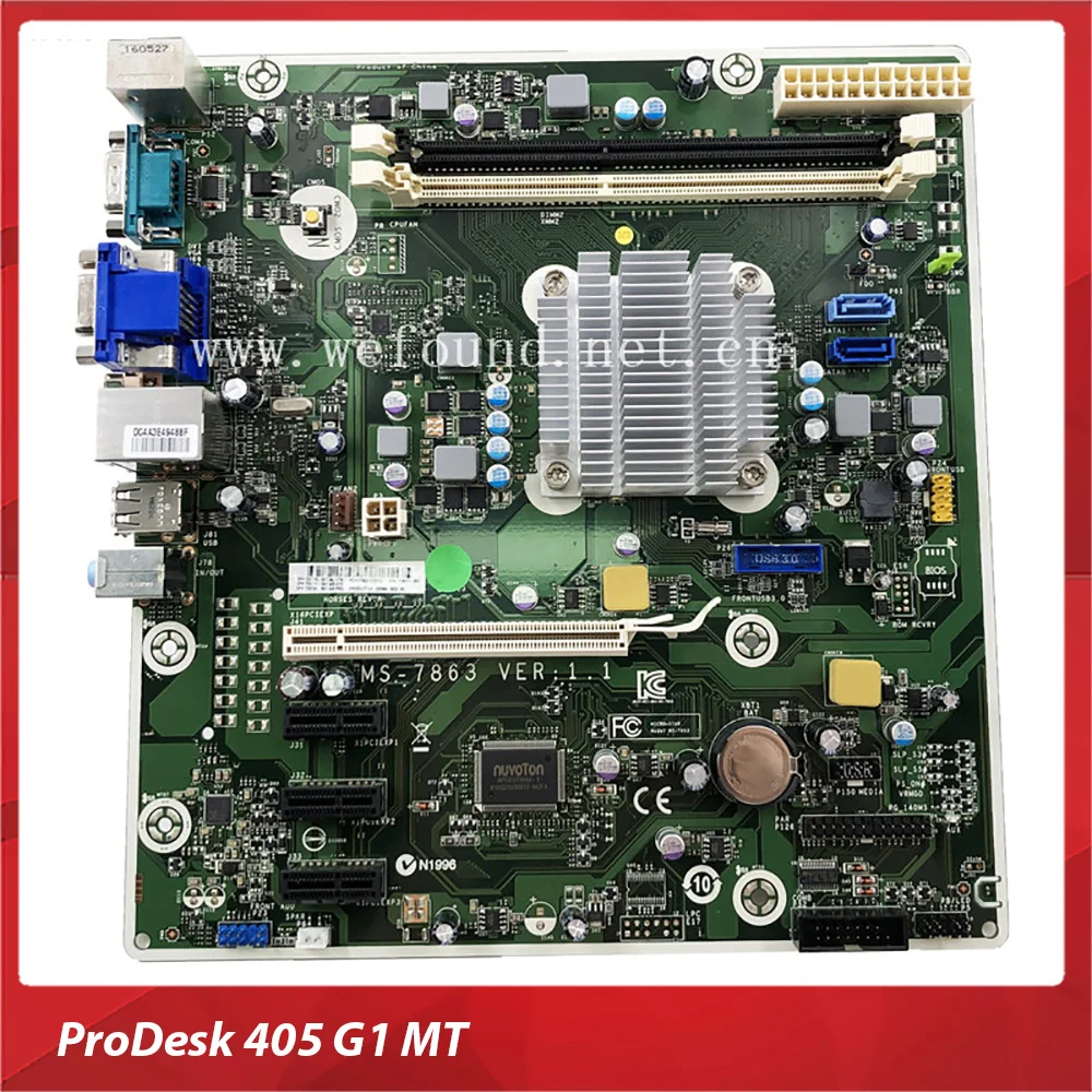 Desktop Motherboard For HP 405 G1 MT 729726-001 729643-001 MS-7863 VER1.1  E1-2500 APU Fully Tested Good Quality