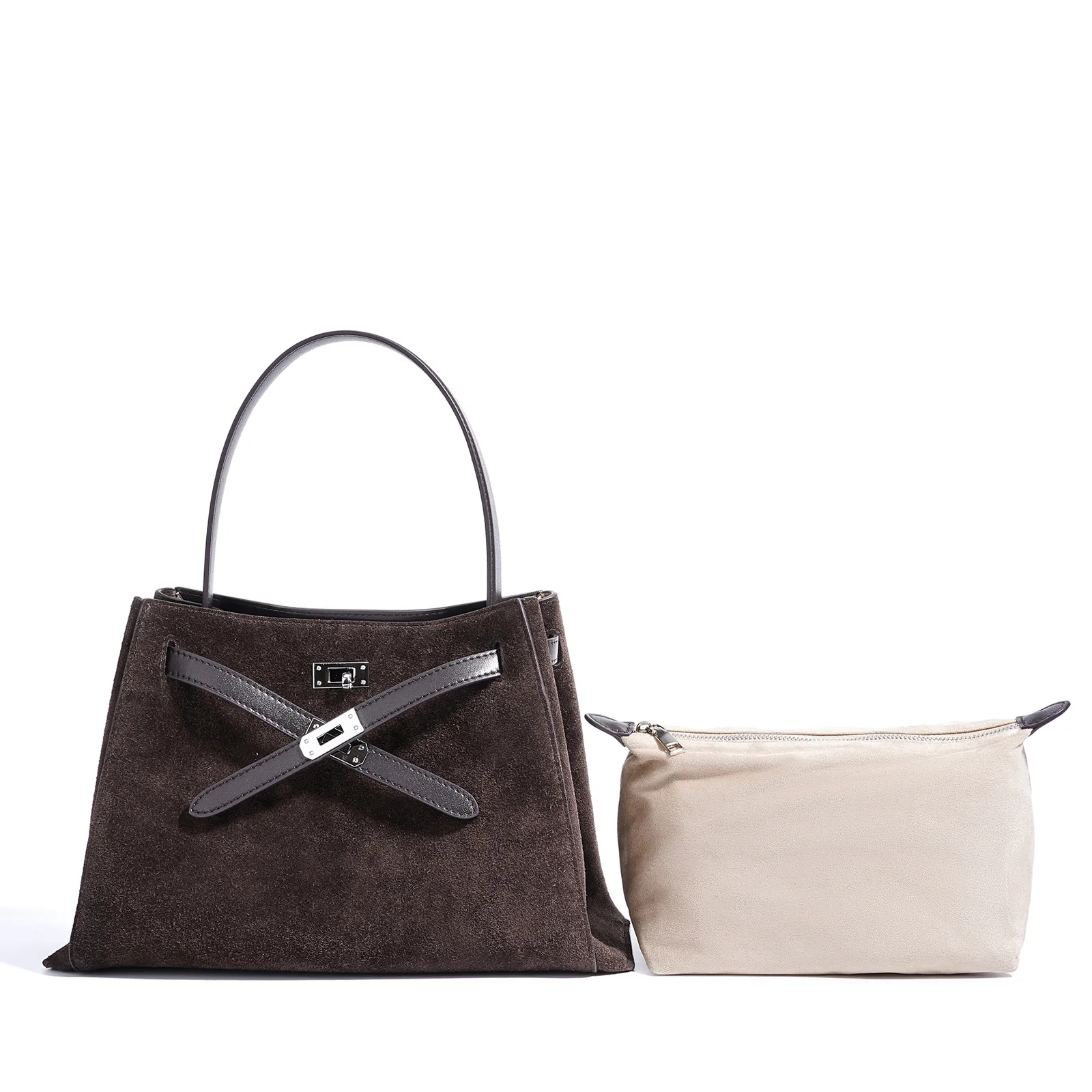 

Suede Women's Tote Bag Autumn Winter New Vintage High-end Large Capacity Frosted Cowhide Fashion Women's Hands-On Shoulder Bag