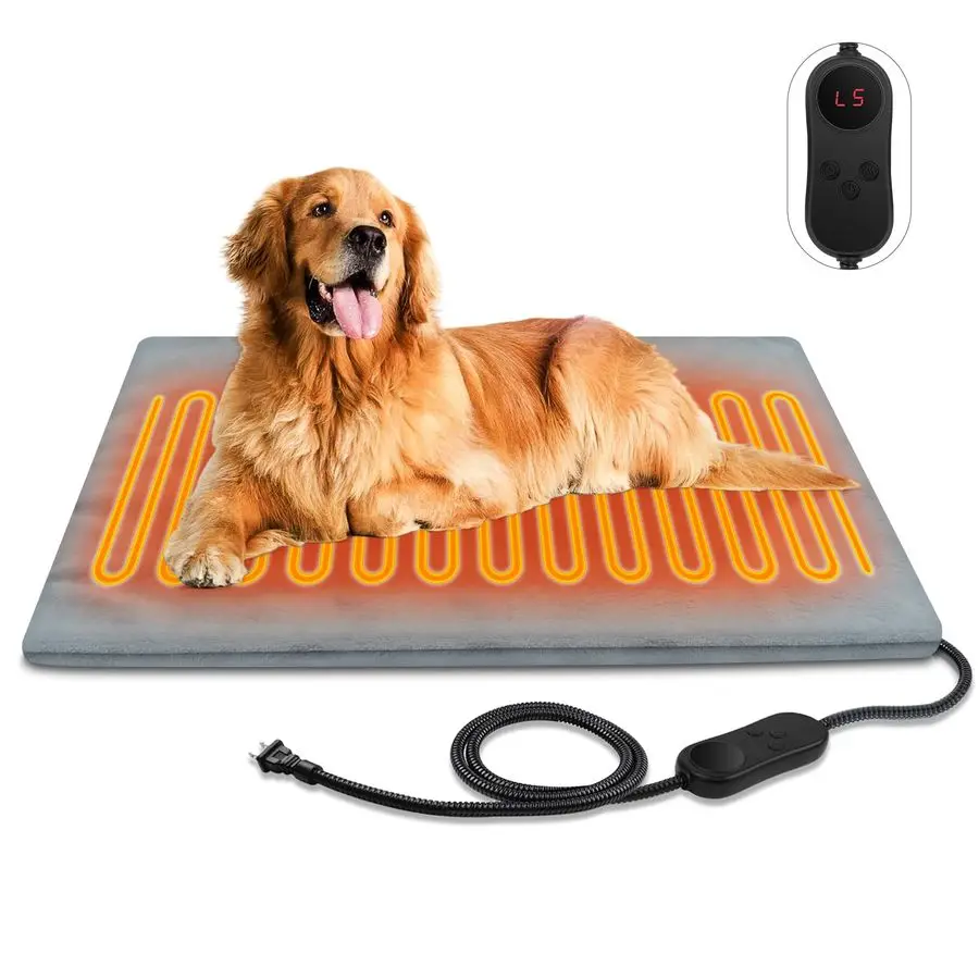 

Large Pet Heating Pads for Dogs Cats Outdoor, 35.423.6inches Dog Cat Heating Pad Bed Outdoor Waterprooof, Warming Heated Cat Do
