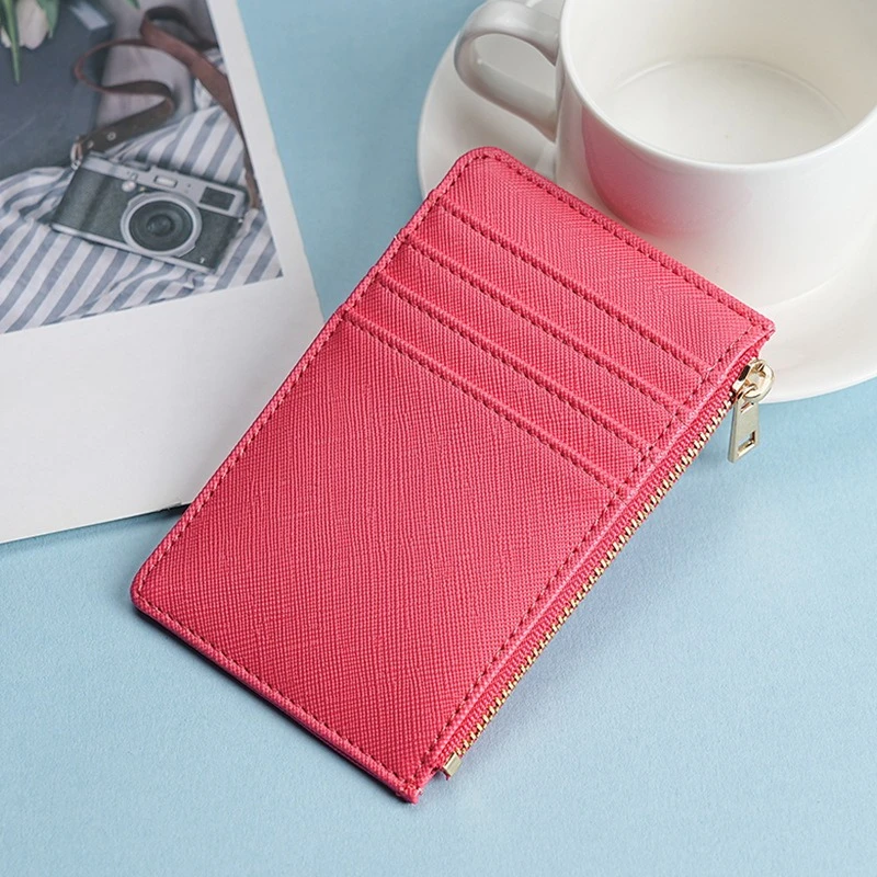 Pu Leather Zipper Card Holder - Leather Wallet Men review and price