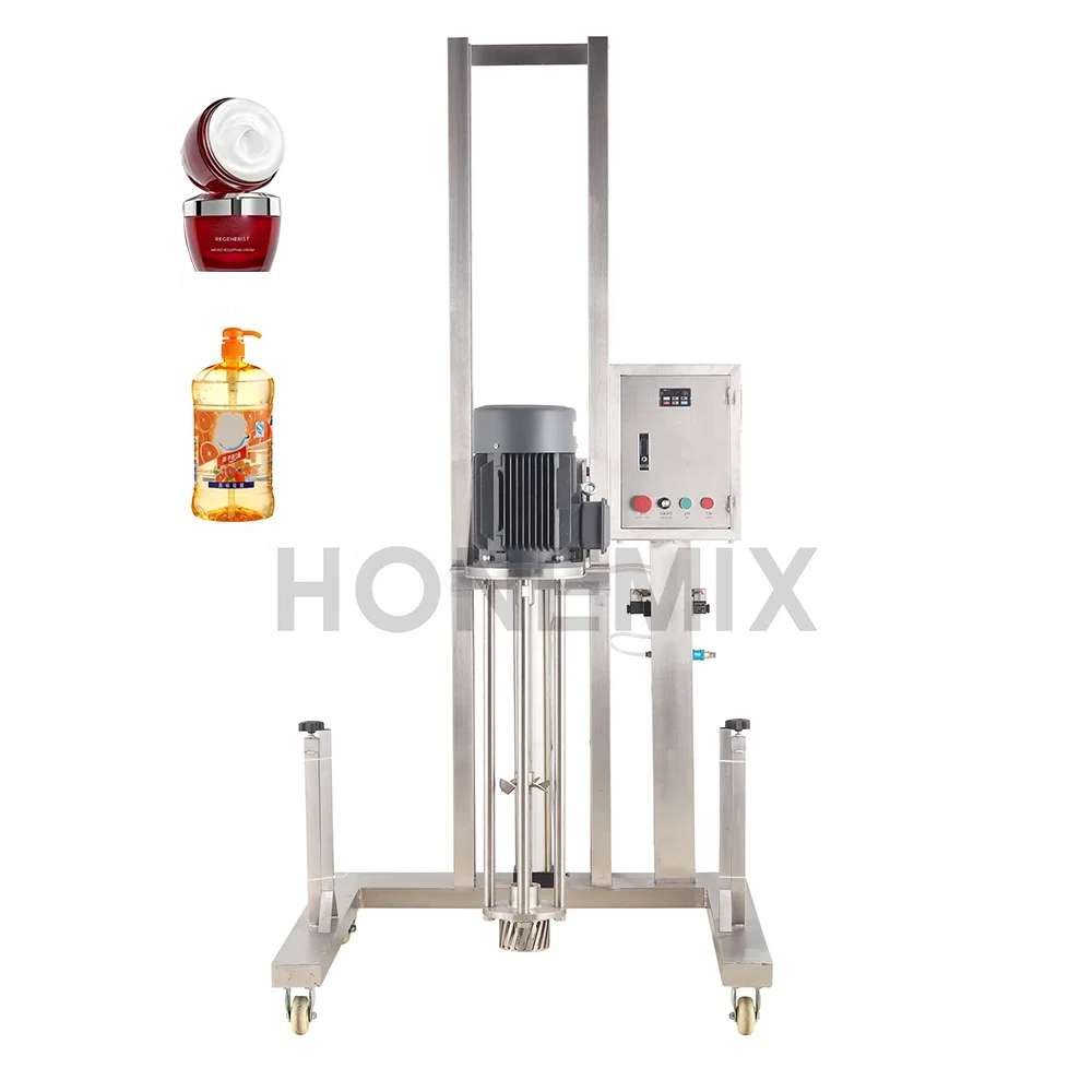 HoneMix 3000rpm High Shear Lifting Homogenizer Cream Making Machine Soap Liquid Mixer Machine