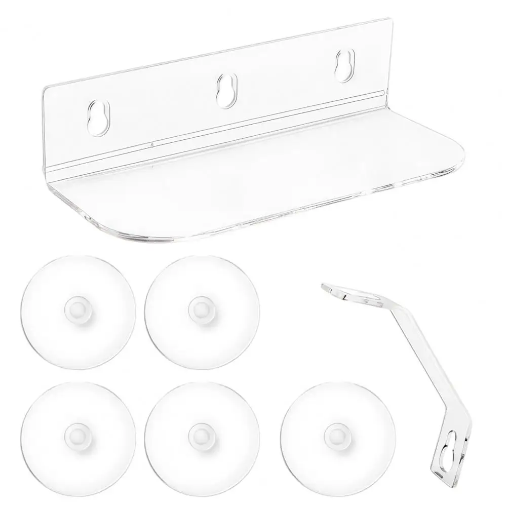Acrylic Suction Cup Ledge Indoor Garden Plant Holders Acrylic Window Sill Plant Shelf with Strong Suction Cups Floating Wall