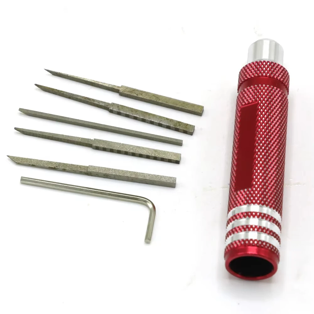 Prime Model Scriber W/ Blade Resin Carved Scribe Line Hobby Cutting Tool Chisel + 5 Blade Tools for RC Car / Drone Repair