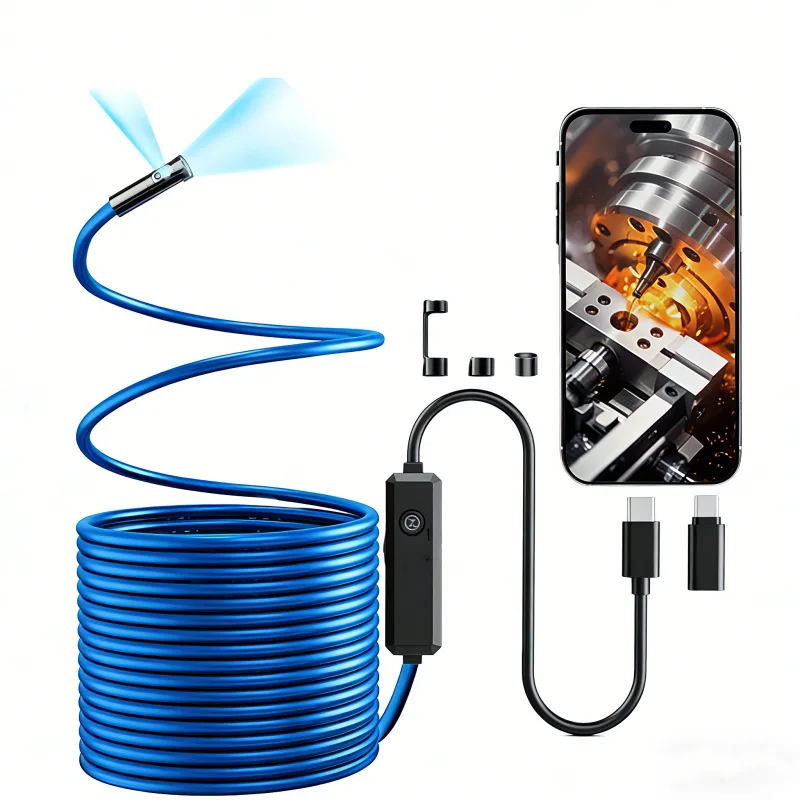 2MP 1080P 8MM Dual Lens For Android  ISO USB Industrial Endoscope CMOS Borescope Inspection Otoscope Digital Microscope