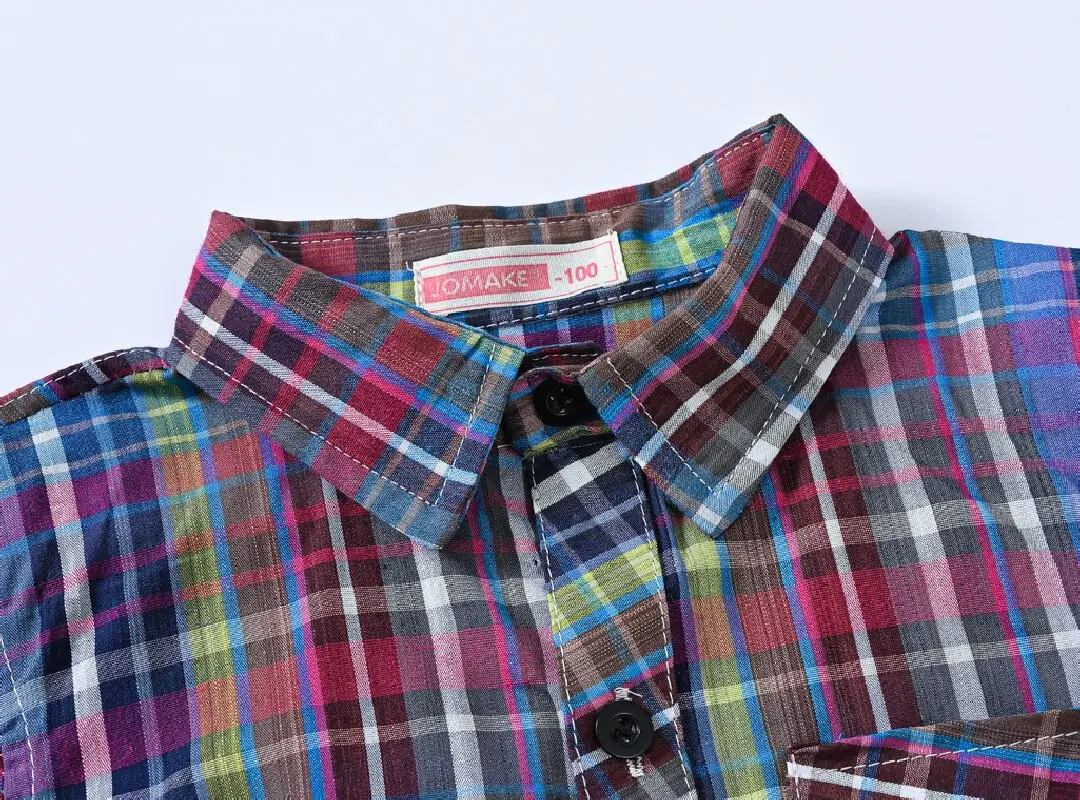 Children\'s Clothing Boy Plaid Shirt Kids Baby High Quality