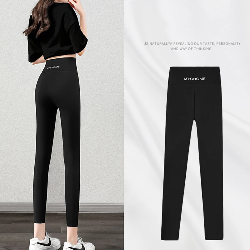 Leggings sportivi a vita alta per le donne moda coreana Streetwear Capris collant a compressione senza cuciture pantaloni da Yoga Fitness da palestra femminile