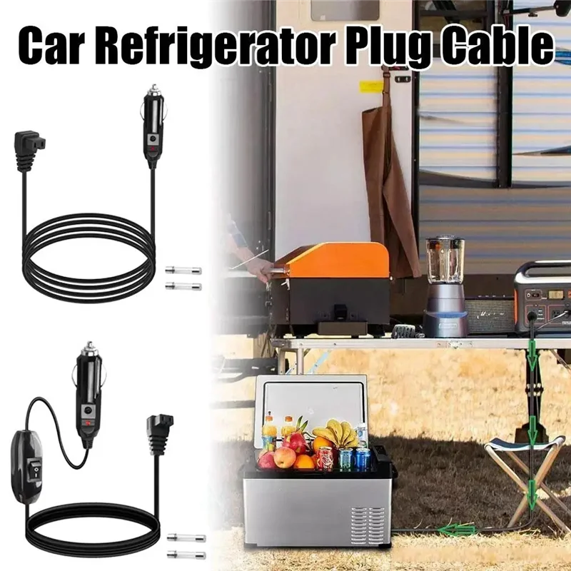 

12V Car Refrigerator Power Cable, 2M Fridge Freezer Extension Cable With Cigarette Lighter Adapter For Fridge Heater