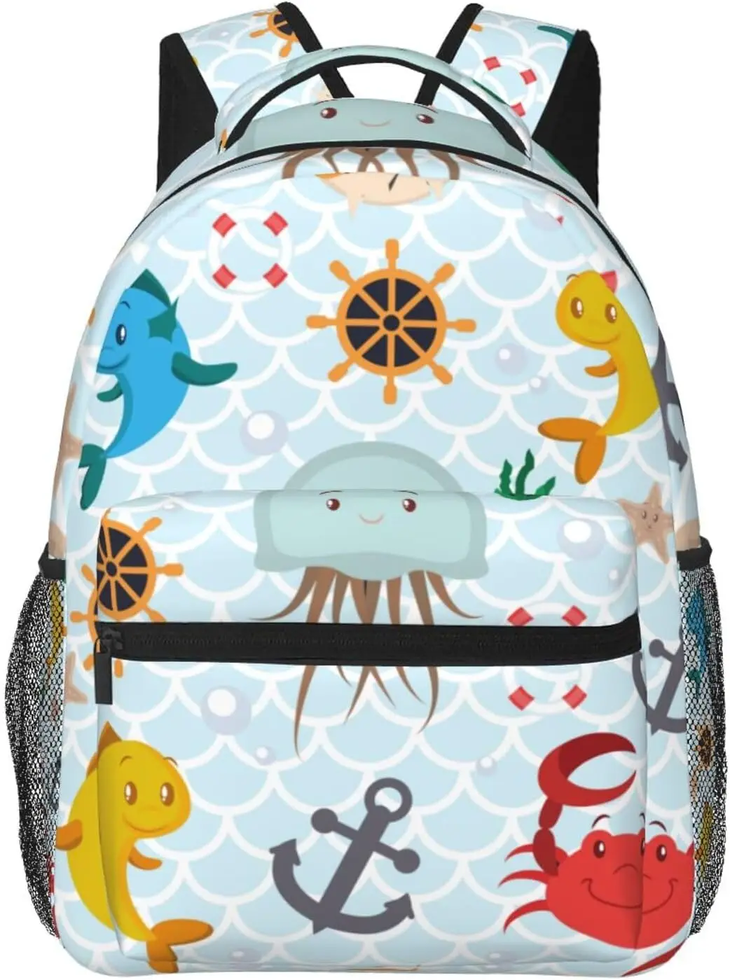 

Jellyfish Crab Starfish Lightweight Laptop Backpack Lightweight Multipurpose Travel Casual Daypack Unisex College Backapcks for